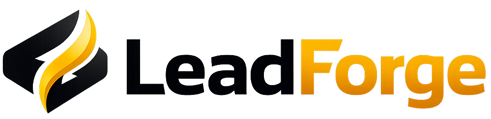 Logo de LeadForge con nombre